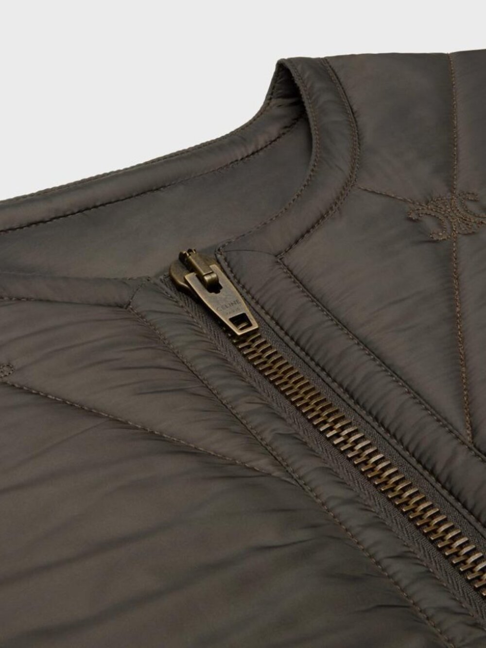 Celine Quilted Zippered Jacket Tag Size 38 Women - Picture 3 of 3